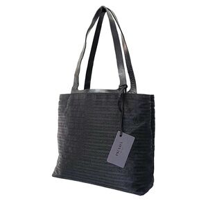 Prada black inside out 90s nylon and leather vintage shoulder tote bag